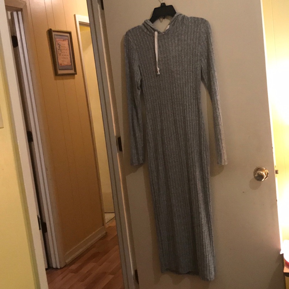 Grey sweater dress